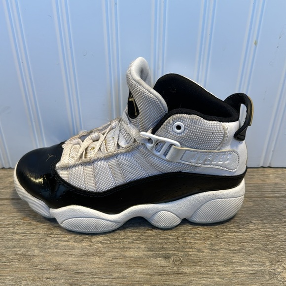 Jordan 6 Rings Defining Moments PS White/Black/Gold Basketball Sneakers. - Picture 6 of 12